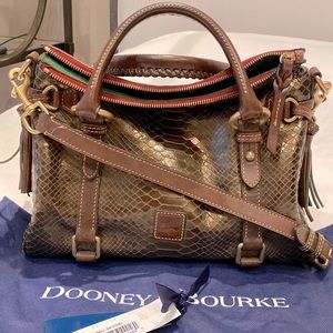 Dooney & Bourke Copper Snake Skin Small Satchel